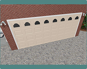Add detailed garage doors to your landscape design