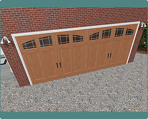 Add garage doors to your design
