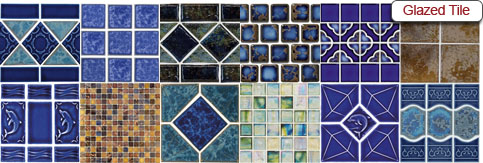 Glazed swimming pool tile