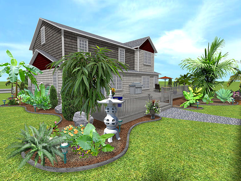 Tropical Front Yard Landscaping Ideas