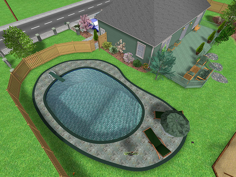 Landscaping around Pools