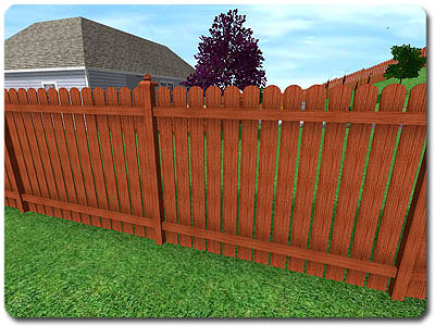 Close up view of your fence design