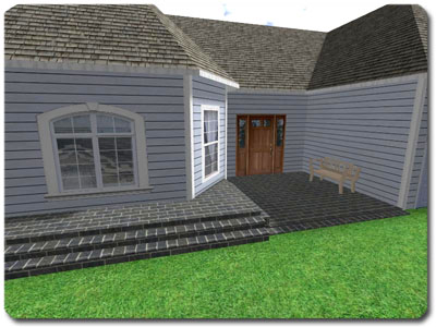 Wide Patio Stairs