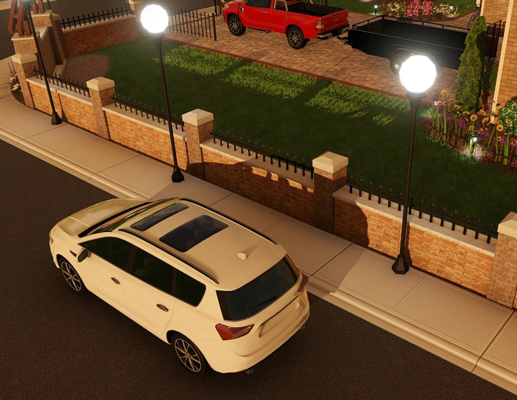 Landscape Design Software - Adding a Street Light