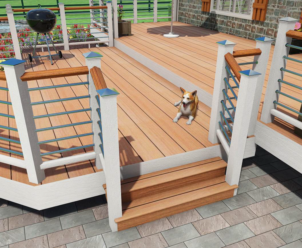 Landscape Design Software - Adding Deck Stairs