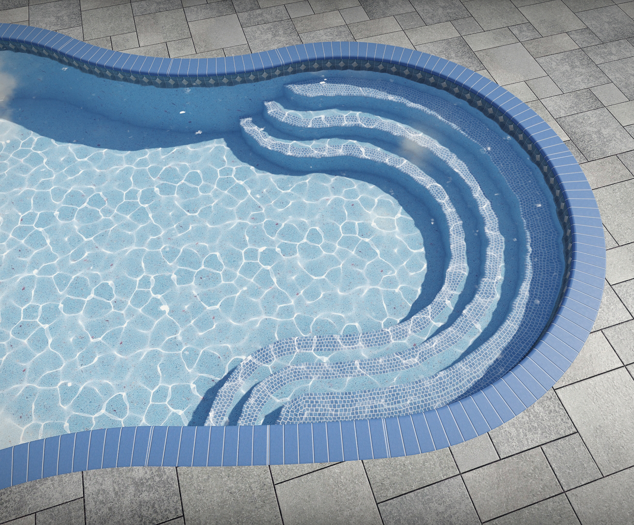 Paste Shape into Pool Stairs/Seat