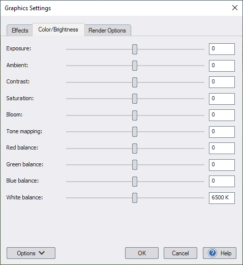 Landscape Design Software - Color/Brightness Settings
