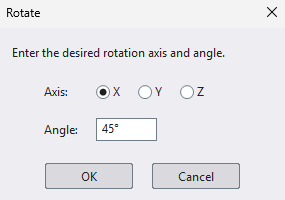 Landscape Design Software - Rotate Model Dialog