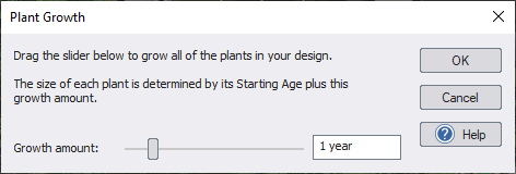 Landscape Design Software - Setting Plant Growth