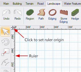 Landscape Design Software - Using Rulers