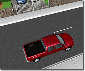 Landscape design with realistic road