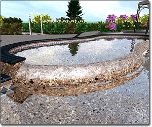 Spa design with infinity edge