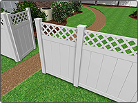 metal panel fence in landscape design