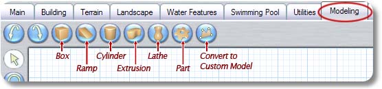 Custom modeling tools in our landscape design software