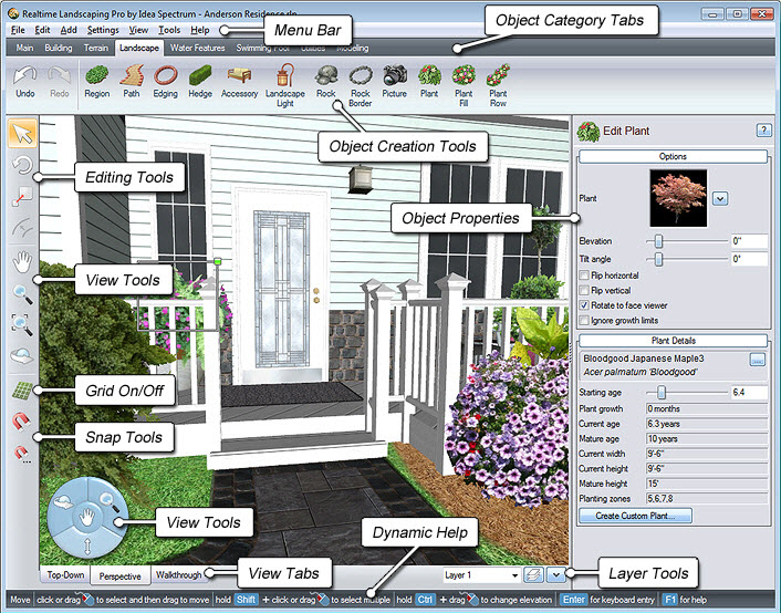 Getting Started With Realtime Landscaping Pro Window Layout